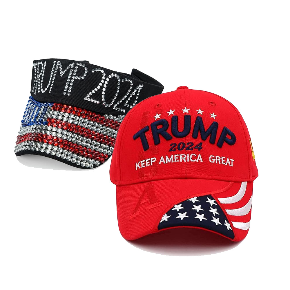 2pcs/lot 2024 trump Rhinestone cap Plus Embroidered Cap